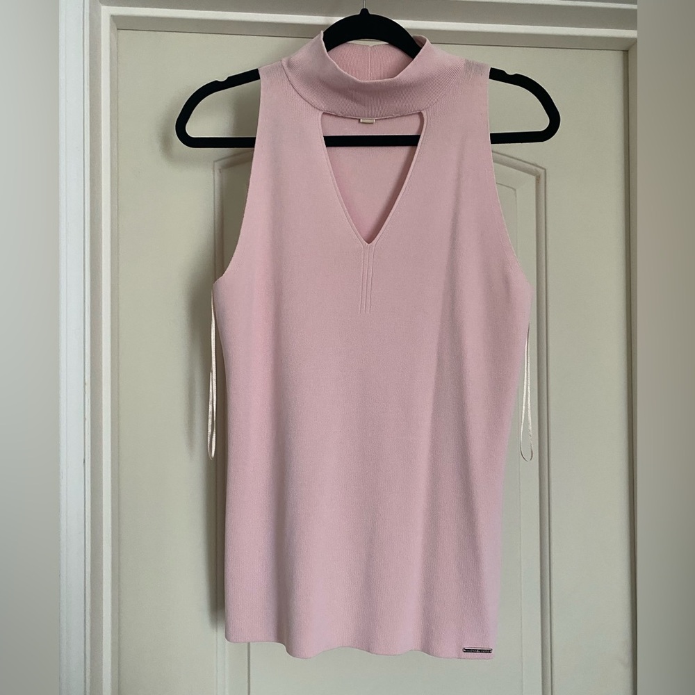 Michael Kors Pink Tank Top with V-Neckline